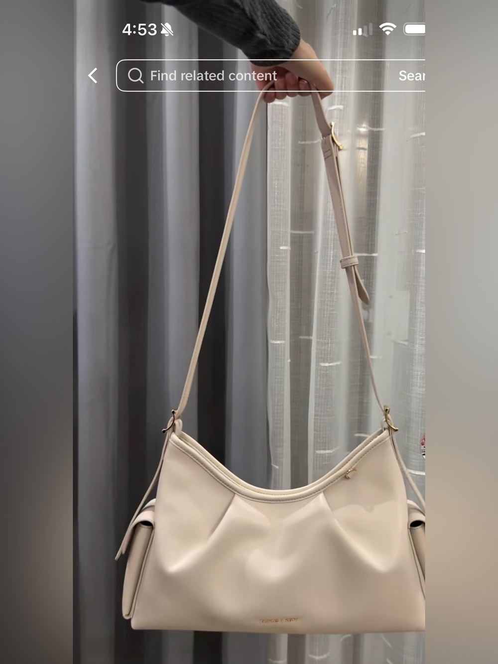 Charles & Keith Khai Side-Pocket Shoulder Bag - Picture 2 of 2